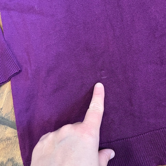 Torrid sweater womens size 1x purple lace details lightweight soft NWT luxury - Picture 2 of 11